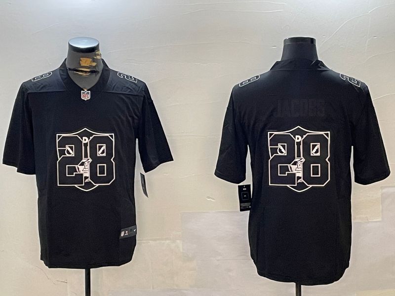 Men Oakland Raiders #28 Jacobs Black 2024 Nike Limited NFL Jersey style 12303->oakland raiders->NFL Jersey
